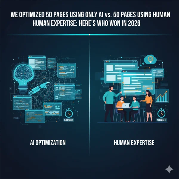 We Optimized 50 Pages Using Only AI vs. 50 Pages Using Human Expertise: Here’s Who Won in 2026