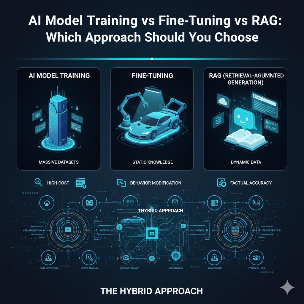 AI Model Training vs Fine-Tuning vs RAG: Which Approach Should You Choose?
